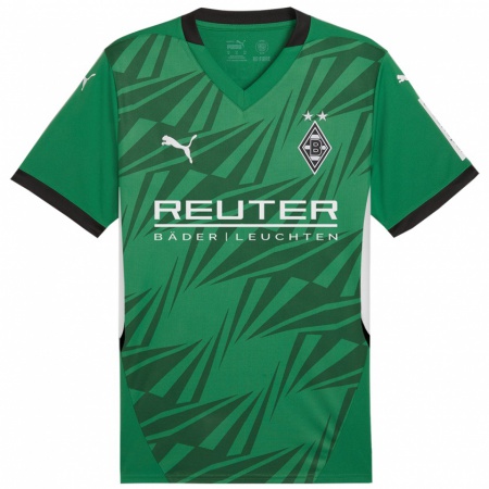 Kandiny Niño Camiseta Rocco Reitz #27 Verde Blanco 2ª Equipación 2024/25 La Camisa Chile