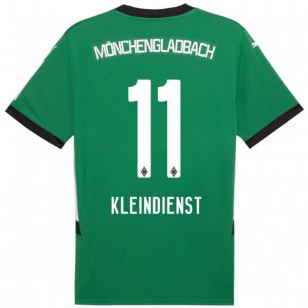 Kandiny Niño Camiseta Tim Kleindienst #11 Verde Blanco 2ª Equipación 2024/25 La Camisa Chile