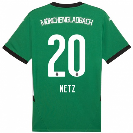 Kandiny Niño Camiseta Luca Netz #20 Verde Blanco 2ª Equipación 2024/25 La Camisa Chile