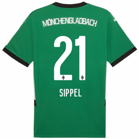 Kandiny Niño Camiseta Tobias Sippel #21 Verde Blanco 2ª Equipación 2024/25 La Camisa Chile