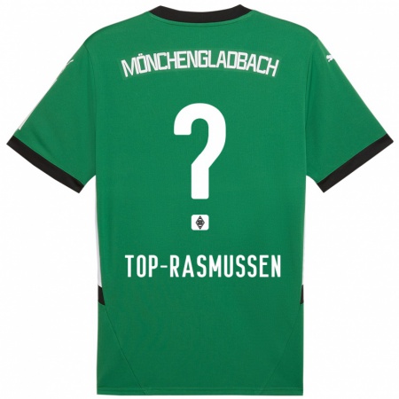 Kandiny Niño Camiseta Tristan Top-Rasmussen #0 Verde Blanco 2ª Equipación 2024/25 La Camisa Chile