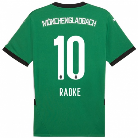 Kandiny Niño Camiseta Laura Radke #10 Verde Blanco 2ª Equipación 2024/25 La Camisa Chile