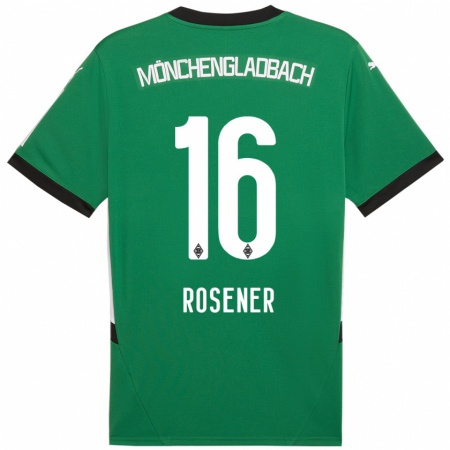 Kandiny Niño Camiseta Chiara Rösener #16 Verde Blanco 2ª Equipación 2024/25 La Camisa Chile