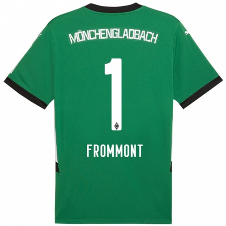 Kandiny Niño Camiseta Romina Frommont #1 Verde Blanco 2ª Equipación 2024/25 La Camisa Chile