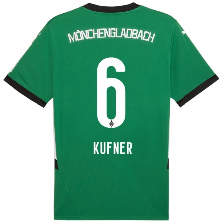 Kandiny Niño Camiseta Anne-Catherine Kufner #6 Verde Blanco 2ª Equipación 2024/25 La Camisa Chile