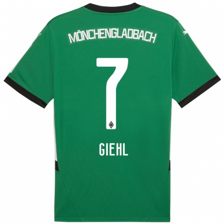 Kandiny Niño Camiseta Madita Giehl #7 Verde Blanco 2ª Equipación 2024/25 La Camisa Chile