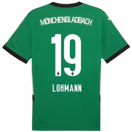 Kandiny Niño Camiseta Mona Lohmann #19 Verde Blanco 2ª Equipación 2024/25 La Camisa Chile