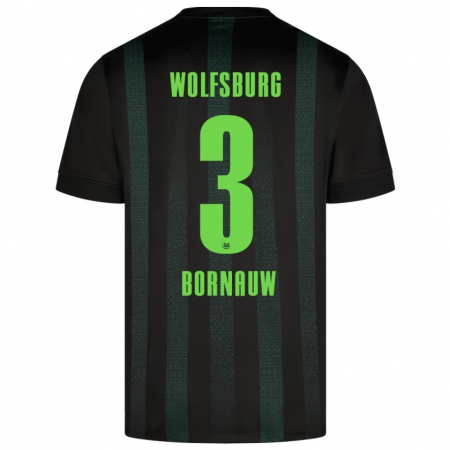 Kandiny Niño Camiseta Sebastiaan Bornauw #3 Verde Oscuro 2ª Equipación 2024/25 La Camisa Chile