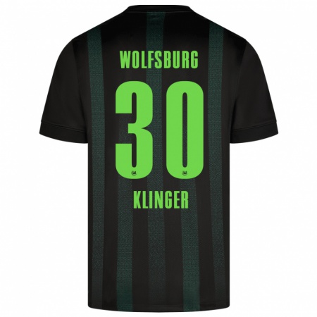 Kandiny Niño Camiseta Niklas Klinger #30 Verde Oscuro 2ª Equipación 2024/25 La Camisa Chile