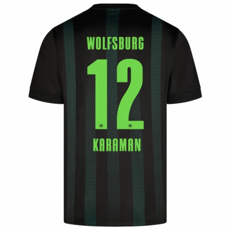 Kandiny Niño Camiseta Tarik Karaman #12 Verde Oscuro 2ª Equipación 2024/25 La Camisa Chile