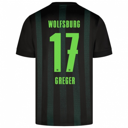 Kandiny Niño Camiseta Max Greger #17 Verde Oscuro 2ª Equipación 2024/25 La Camisa Chile