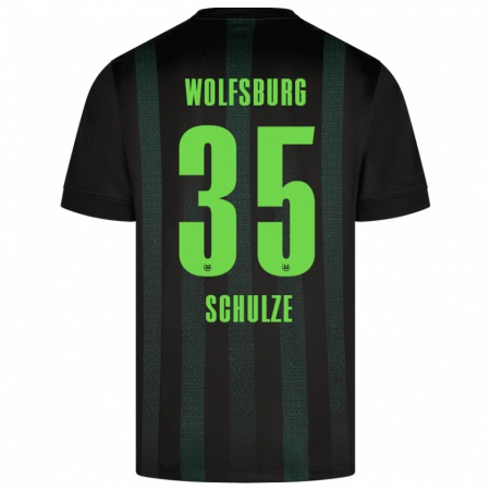 Kandiny Niño Camiseta Philipp Schulze #35 Verde Oscuro 2ª Equipación 2024/25 La Camisa Chile