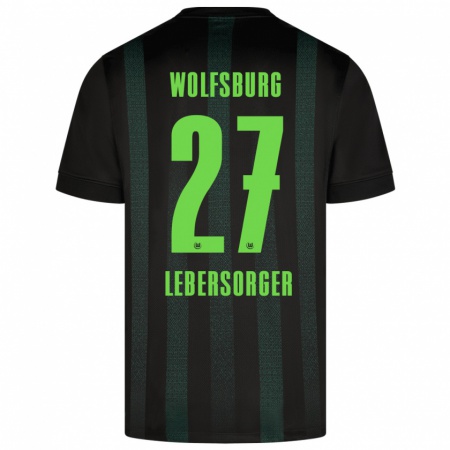 Kandiny Niño Camiseta Kevin Lebersorger #27 Verde Oscuro 2ª Equipación 2024/25 La Camisa Chile