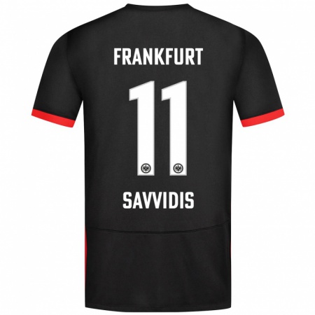 Kandiny Niño Camiseta Rafail Savvidis #11 Negro 2ª Equipación 2024/25 La Camisa Chile