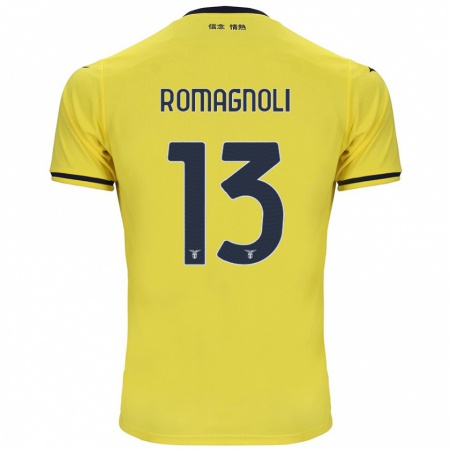 Kandiny Niño Camiseta Alessio Romagnoli #13 Amarillo 2ª Equipación 2024/25 La Camisa Chile