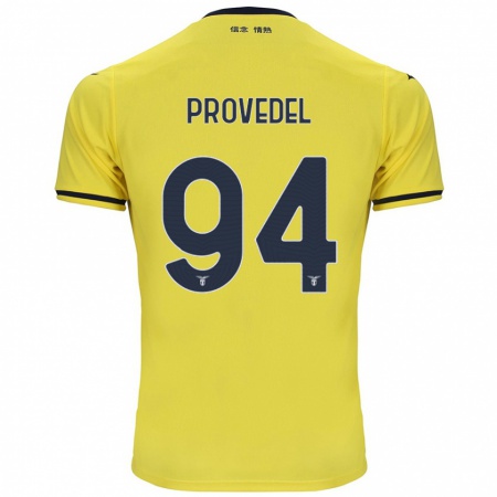 Kandiny Niño Camiseta Ivan Provedel #94 Amarillo 2ª Equipación 2024/25 La Camisa Chile