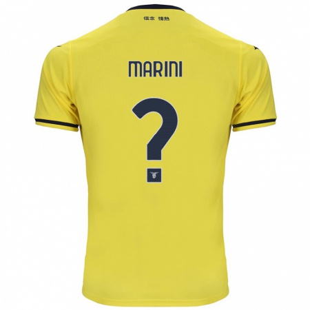 Kandiny Niño Camiseta Matteo Marini #0 Amarillo 2ª Equipación 2024/25 La Camisa Chile