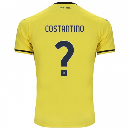 Kandiny Niño Camiseta Davide Costantino #0 Amarillo 2ª Equipación 2024/25 La Camisa Chile