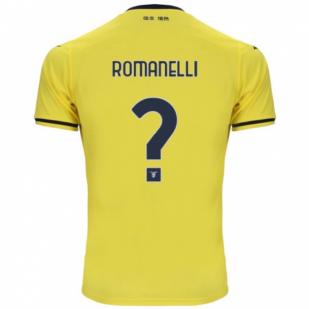 Kandiny Niño Camiseta Nicolas Romanelli #0 Amarillo 2ª Equipación 2024/25 La Camisa Chile