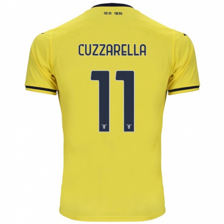 Kandiny Niño Camiseta Cristian Cuzzarella #11 Amarillo 2ª Equipación 2024/25 La Camisa Chile