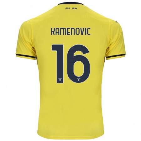 Kandiny Niño Camiseta Dimitrije Kamenović #16 Amarillo 2ª Equipación 2024/25 La Camisa Chile