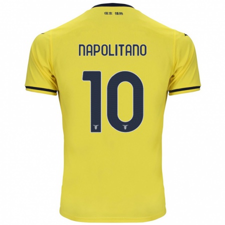 Kandiny Niño Camiseta Luca Napolitano #10 Amarillo 2ª Equipación 2024/25 La Camisa Chile