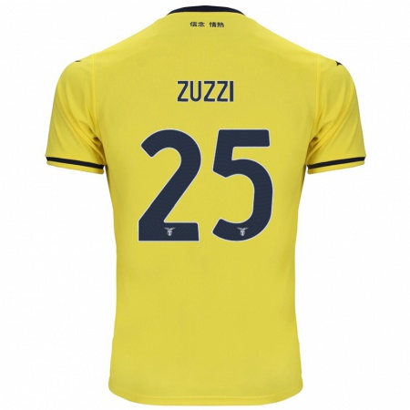 Kandiny Niño Camiseta Giorgia Zuzzi #25 Amarillo 2ª Equipación 2024/25 La Camisa Chile