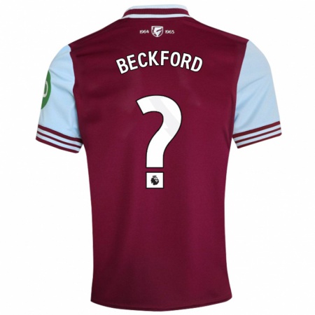 Kandiny Hombre Camiseta Lewis Beckford #0 Rojo Oscuro 1ª Equipación 2024/25 La Camisa Chile