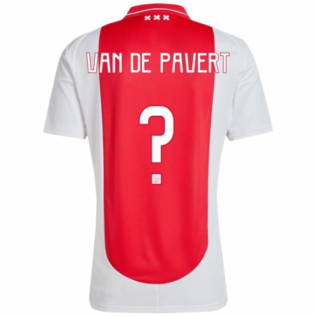 Kandiny Hombre Camiseta Ryan Van De Pavert #0 Rojo Blanco 1ª Equipación 2024/25 La Camisa Chile