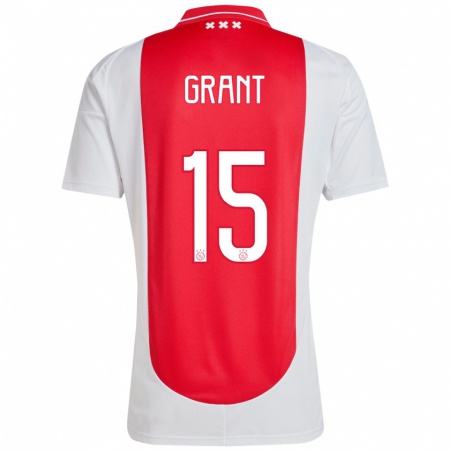 Kandiny Hombre Camiseta Chasity Grant #15 Rojo Blanco 1ª Equipación 2024/25 La Camisa Chile