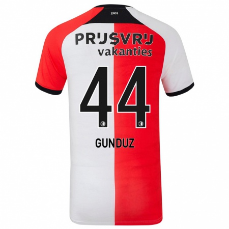 Kandiny Hombre Camiseta Omer Gunduz #44 Rojo Blanco 1ª Equipación 2024/25 La Camisa Chile