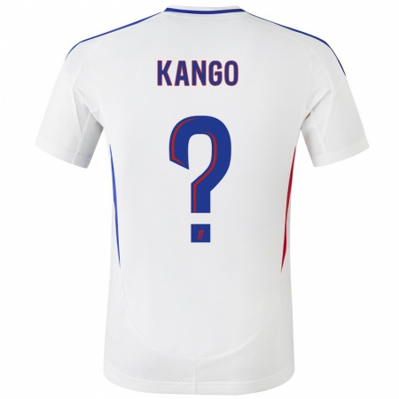 Kandiny Hombre Camiseta Steeve Kango #0 Blanco Azul 1ª Equipación 2024/25 La Camisa Chile