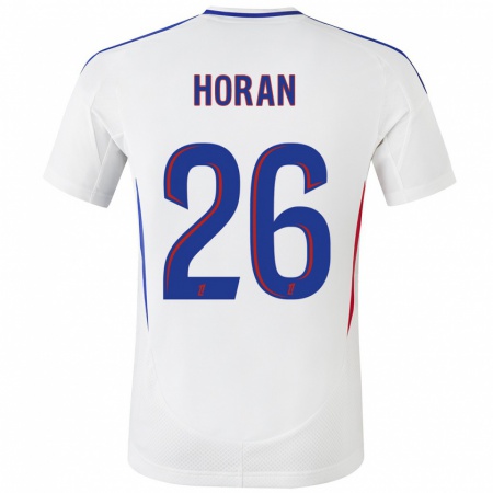 Kandiny Hombre Camiseta Lindsey Horan #26 Blanco Azul 1ª Equipación 2024/25 La Camisa Chile