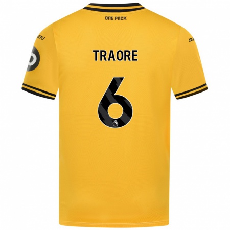 Kandiny Hombre Camiseta Boubacar Traoré #6 Amarillo 1ª Equipación 2024/25 La Camisa Chile