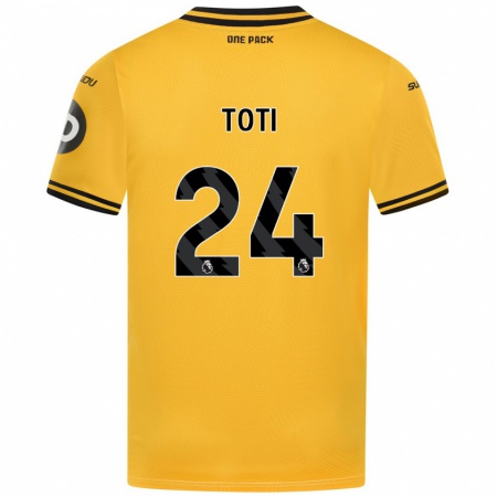 Kandiny Hombre Camiseta Toti #24 Amarillo 1ª Equipación 2024/25 La Camisa Chile