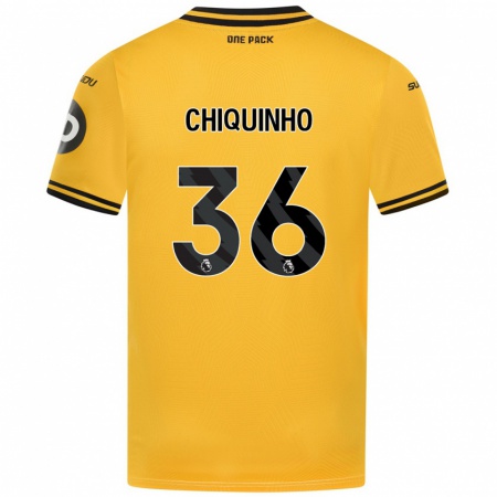 Kandiny Hombre Camiseta Chiquinho #36 Amarillo 1ª Equipación 2024/25 La Camisa Chile