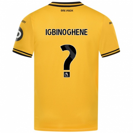 Kandiny Hombre Camiseta Testimony Igbinoghene #0 Amarillo 1ª Equipación 2024/25 La Camisa Chile