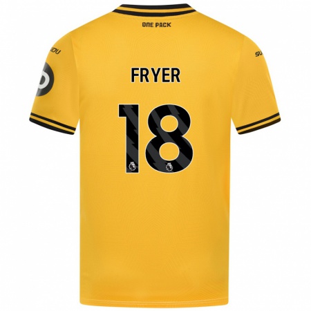 Kandiny Hombre Camiseta Hannah Fryer #18 Amarillo 1ª Equipación 2024/25 La Camisa Chile