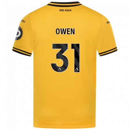 Kandiny Hombre Camiseta Skye Owen #31 Amarillo 1ª Equipación 2024/25 La Camisa Chile