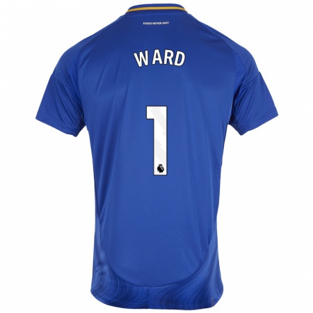 Kandiny Hombre Camiseta Danny Ward #1 Azul Blanco 1ª Equipación 2024/25 La Camisa Chile