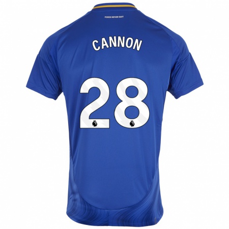 Kandiny Hombre Camiseta Tom Cannon #28 Azul Blanco 1ª Equipación 2024/25 La Camisa Chile