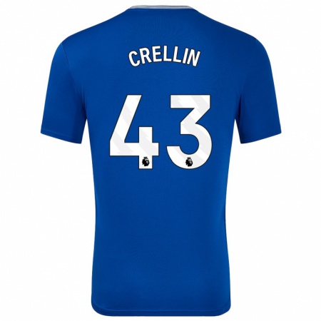 Kandiny Hombre Camiseta Billy Crellin #43 Azul Con 1ª Equipación 2024/25 La Camisa Chile