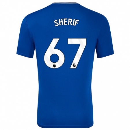 Kandiny Hombre Camiseta Martin Sherif #67 Azul Con 1ª Equipación 2024/25 La Camisa Chile