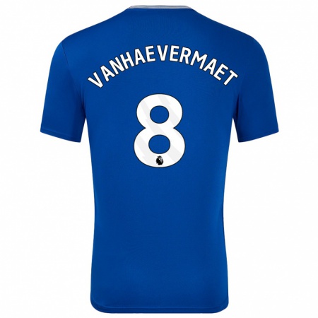 Kandiny Hombre Camiseta Justine Vanhaevermaet #8 Azul Con 1ª Equipación 2024/25 La Camisa Chile