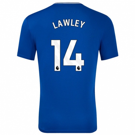 Kandiny Hombre Camiseta Melissa Lawley #14 Azul Con 1ª Equipación 2024/25 La Camisa Chile