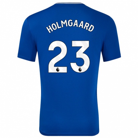 Kandiny Hombre Camiseta Sara Holmgaard #23 Azul Con 1ª Equipación 2024/25 La Camisa Chile