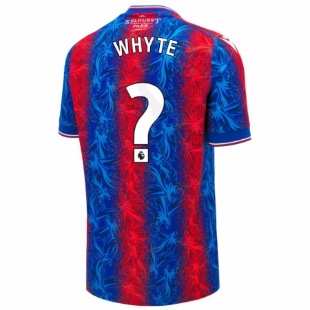 Kandiny Hombre Camiseta Tyler Whyte #0 Rayas Rojas Y Azules 1ª Equipación 2024/25 La Camisa Chile