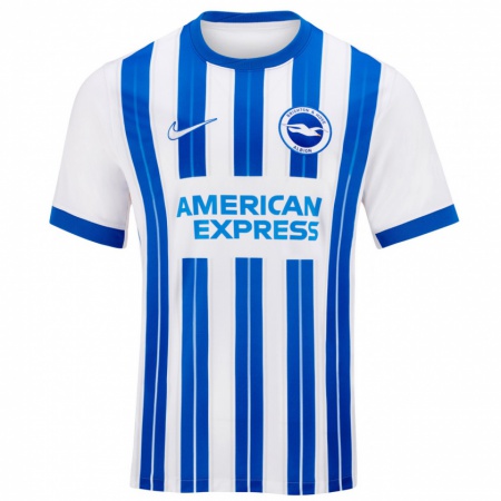 Kandiny Hombre Camiseta Solly March #7 Blanco Azul Rayas 1ª Equipación 2024/25 La Camisa Chile