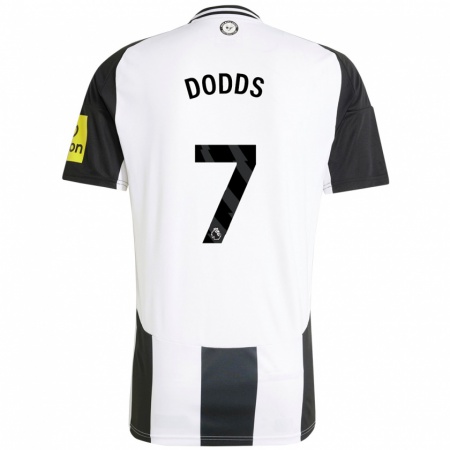 Kandiny Hombre Camiseta Tyler Dodds #7 Blanco Negro 1ª Equipación 2024/25 La Camisa Chile