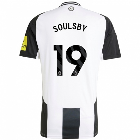 Kandiny Hombre Camiseta Anna Soulsby #19 Blanco Negro 1ª Equipación 2024/25 La Camisa Chile